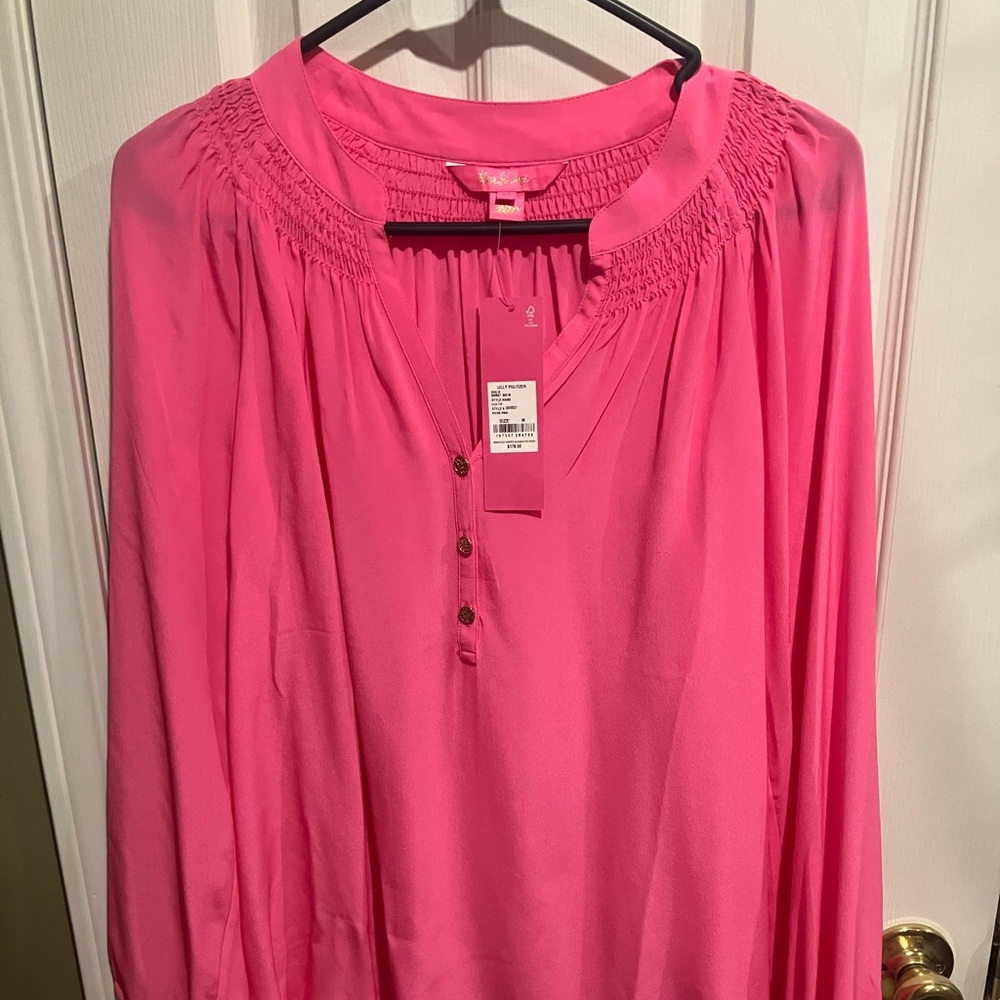 Lilly Pulitzer NWT Size M Elsa top Roxie Pink